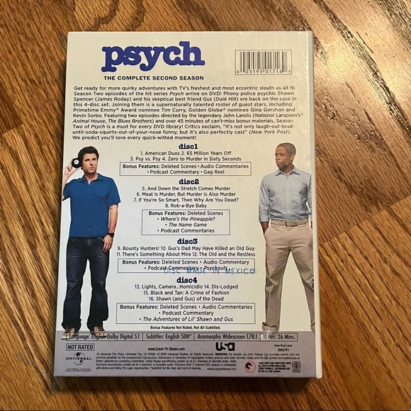 NWT Psych DVD TV Series Season 2 - Picture 4 of 10